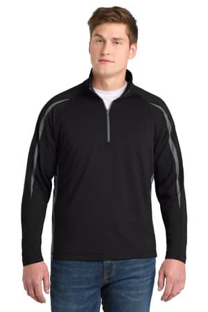 Sport-Tek ST851 Sport-Tek Sport-Wick Stretch 1/4-Zip Colorblock Pullover