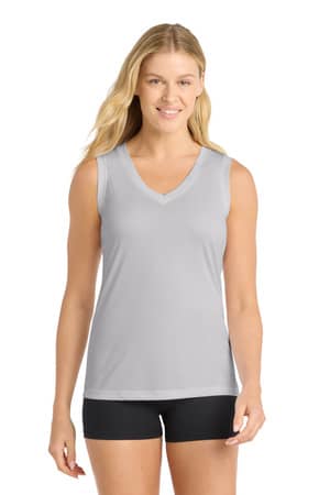 Sport-Tek LST352 Sport-Tek Women's Sleeveless PosiCharge Competitor V-Neck Tee