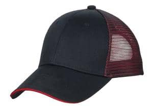 Port Authority C818 Port Authority Double Mesh Snapback Sandwich Bill Cap