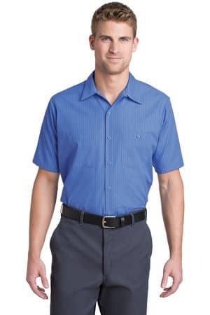 Red Kap CS20 Red Kap Short Sleeve Striped Industrial Work Shirt