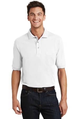 Port Authority K420P Port Authority Heavyweight Cotton Pique Polo with Pocket