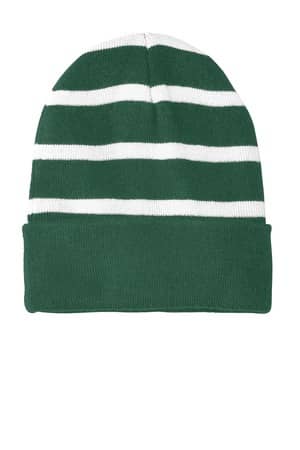 Sport-Tek STC31 Sport-Tek Striped Beanie with Solid Band
