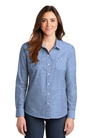 Port Authority LW380 Port Authority Women's Slub Chambray Shirt