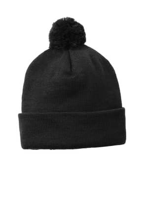 Sport-Tek STC37 Sport-Tek Solid Pom Pom Beanie
