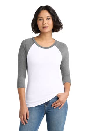 District DM136L District Women's Perfect Tri 3/4-Sleeve Raglan