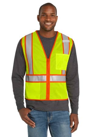 CornerStone CSV103 CornerStone ANSI 107 Class 2 Mesh Zippered Two-Tone Vest