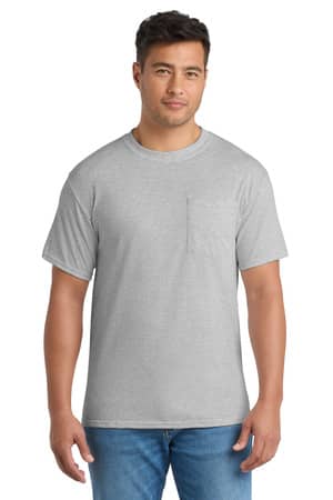 Port & Co PC55PT Port & Co Tall Core Blend Pocket Tee