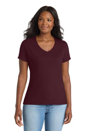 Port & Co LPC381V Port & Co Women's Performance Blend V-Neck Tee