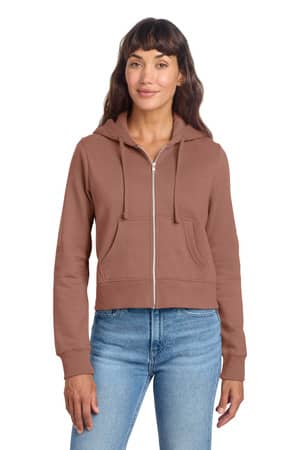 District DT6103 District Women's V.I.T. Fleece Full-Zip Hoodie