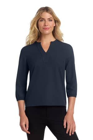 Mercer+Mettle MM2011 Mercer+Mettle Women's Stretch Crepe 3/4-Sleeve Blouse