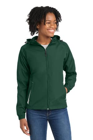 Sport-Tek LST76 Sport-Tek Women's Colorblock Hooded Raglan Jacket