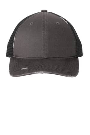 Port Authority C600 Port Authority Distressed Mesh Back Cap
