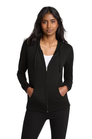 District DT2100 District Women's Fitted Jersey Full-Zip Hoodie