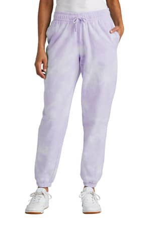 Port & Co LPC140P Port & Co Women's Beach Wash Cloud Tie-Dye Sweatpant