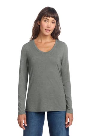 District DT135 District Women's Perfect Tri Long Sleeve V-Neck Tee