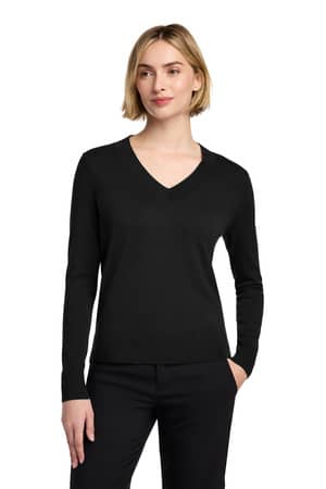 Brooks Brothers BB18401 Brooks Brothers Women's Cotton Stretch V-Neck Sweater