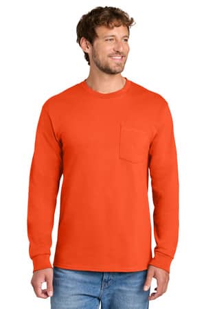 Port & Co PC61LSPT Port & Co Tall Long Sleeve Essential Pocket Tee