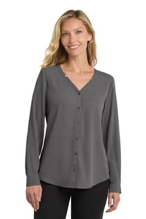 Port Authority LW700 Port Authority Women's Long Sleeve Button-Front Blouse