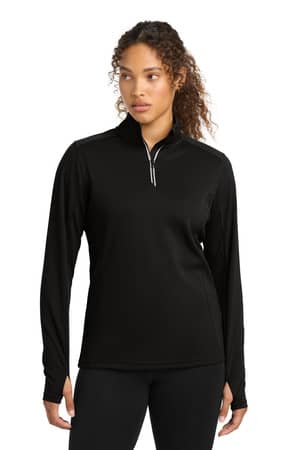 Sport-Tek LST860 Sport-Tek Women's Sport-Wick Textured 1/4-Zip Pullover