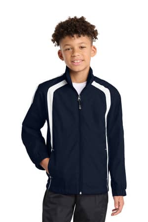 Sport-Tek YST60 Sport-Tek Youth Colorblock Raglan Jacket