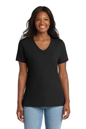 Port & Co LPC54V Port & Co Women's Core Cotton V-Neck Tee