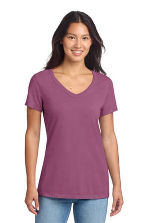 Port & Co LPC099V Port & Co Women's Beach Wash Garment-Dyed V-Neck Tee