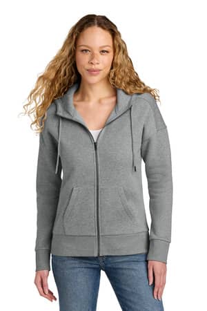 District DT1104 District Women's Perfect Weight Fleece Drop Shoulder Full-Zip Hoodie