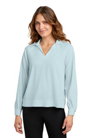 Mercer+Mettle MM2019 Mercer+Mettle Women's Long Sleeve Buttery Soft Popover Blouse
