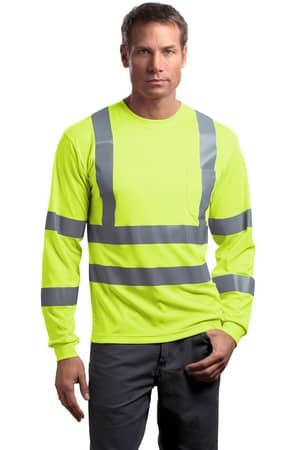 CornerStone CS409 CornerStone - ANSI 107 Class 3 Long Sleeve Snag-Resistant Reflective T-Shirt